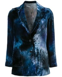 Женский темно-синий шелковый пиджак от Raquel Allegra