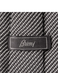 Мужской темно-синий шелковый плетеный галстук от Brioni