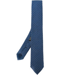 Мужской темно-синий шелковый плетеный галстук от Corneliani