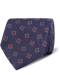 Мужской темно-синий шелковый плетеный галстук от Dunhill