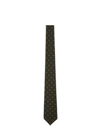Мужской темно-синий шелковый плетеный галстук от Gucci