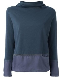 Женский темно-синий шелковый свитер от Fabiana Filippi