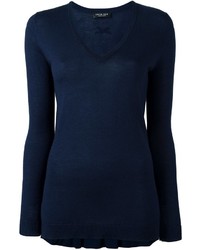 Женский темно-синий шелковый свитер от Twin-Set
