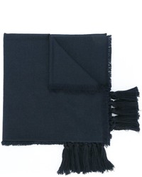 Женский темно-синий шелковый шарф от Chloé