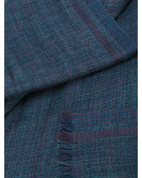 Мужской темно-синий шелковый шарф от Loro Piana