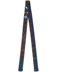 Женский темно-синий шелковый шарф от Lanvin