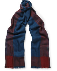 Мужской темно-синий шелковый шарф от Loro Piana