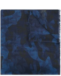 Мужской темно-синий шелковый шарф от Valentino Garavani