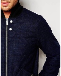 Мужской темно-синий шерстяной бомбер от NATIVE YOUTH