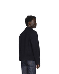 Мужской темно-синий шерстяной бомбер от Officine Generale