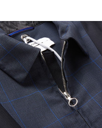 Мужской темно-синий шерстяной бомбер от Oamc