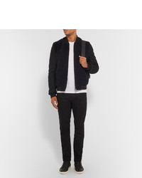 Мужской темно-синий шерстяной бомбер от Balenciaga