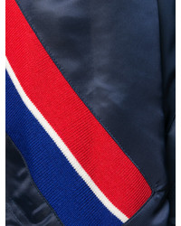 Женский темно-синий шерстяной бомбер от Facetasm