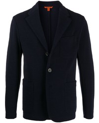 Мужской темно-синий шерстяной вязаный пиджак от Barena