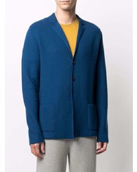 Мужской темно-синий шерстяной вязаный пиджак от Malo