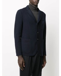 Мужской темно-синий шерстяной вязаный пиджак от Barena