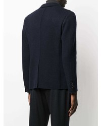 Мужской темно-синий шерстяной вязаный пиджак от Barena