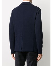 Мужской темно-синий шерстяной вязаный пиджак от Barena