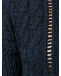 Женский темно-синий шерстяной вязаный свитер от Altuzarra