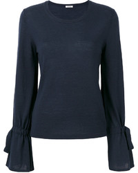 Женский темно-синий шерстяной вязаный свитер от P.A.R.O.S.H.