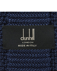 Мужской темно-синий шерстяной галстук в горошек от Dunhill