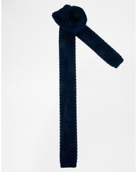 Мужской темно-синий шерстяной галстук от Asos