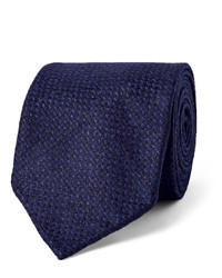 Мужской темно-синий шерстяной галстук от Drakes