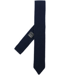 Мужской темно-синий шерстяной галстук от Z Zegna