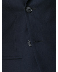 Мужской темно-синий шерстяной двубортный пиджак от Giorgio Armani