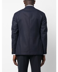 Мужской темно-синий шерстяной двубортный пиджак от Gabriele Pasini