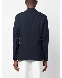 Мужской темно-синий шерстяной двубортный пиджак от Paul Smith