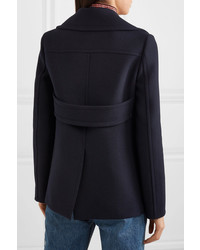 Женский темно-синий шерстяной двубортный пиджак от Valentino