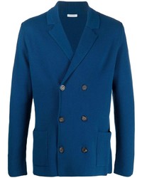 Мужской темно-синий шерстяной двубортный пиджак от Malo
