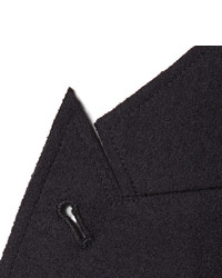 Мужской темно-синий шерстяной двубортный пиджак от Lanvin