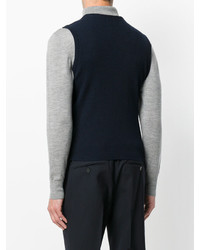 Темно-синий шерстяной жилет от Lardini
