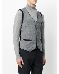 Темно-синий шерстяной жилет от Lardini