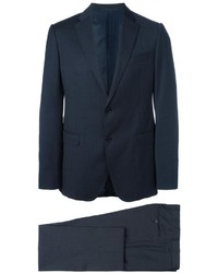 Темно-синий шерстяной костюм от Armani Collezioni