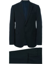 Темно-синий шерстяной костюм от Armani Collezioni