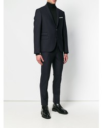 Темно-синий шерстяной костюм от Neil Barrett