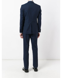 Темно-синий шерстяной костюм от Lardini
