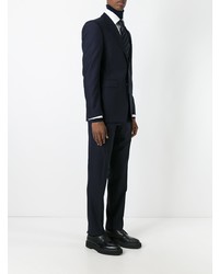 Темно-синий шерстяной костюм от Burberry