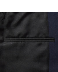 Темно-синий шерстяной костюм от Saint Laurent