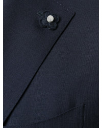 Темно-синий шерстяной костюм от Lardini