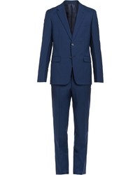 Темно-синий шерстяной костюм от Prada