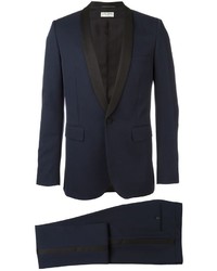 Темно-синий шерстяной костюм от Saint Laurent
