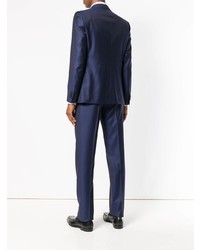 Темно-синий шерстяной костюм от Caruso