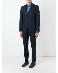 Темно-синий шерстяной костюм от Burberry