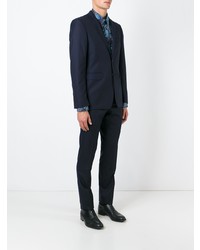 Темно-синий шерстяной костюм от Burberry