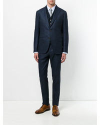 Темно-синий шерстяной костюм от Eleventy