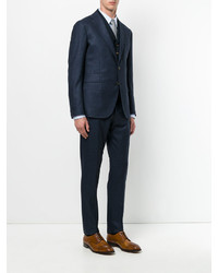 Темно-синий шерстяной костюм от Eleventy